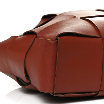 Bottega Veneta Nappa Maxi Intrecciato Mens Arco Tote Red Brown 11 of 12
