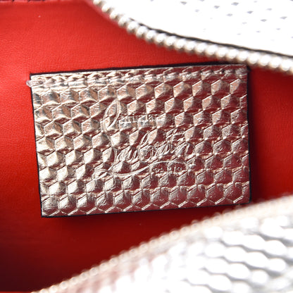Christian Louboutin Givre Calfskin Glitter Cubiste Mini Rubylou Perle Platine 6 of 10