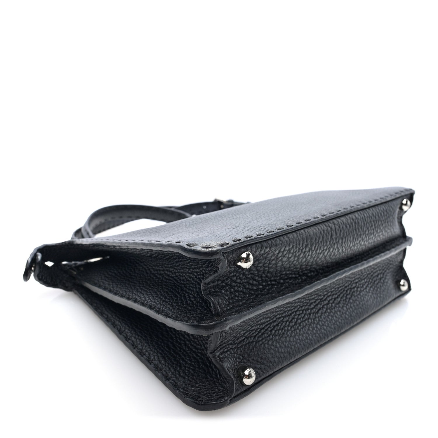 Fendi Cuoio Romano Selleria Chamois Medium Peekaboo I SEE U Satchel Black Camel Sunflower 3 of 9