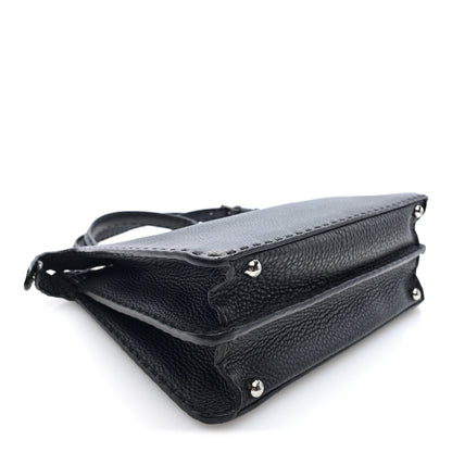 Fendi Cuoio Romano Selleria Chamois Medium Peekaboo I SEE U Satchel Black Camel Sunflower 3 of 9