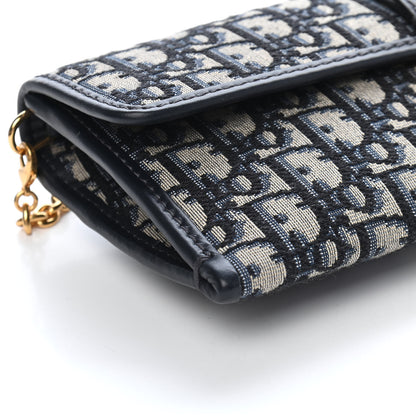 Christian Dior Oblique 30 Montaigne Chain Pouch Blue 8 of 9