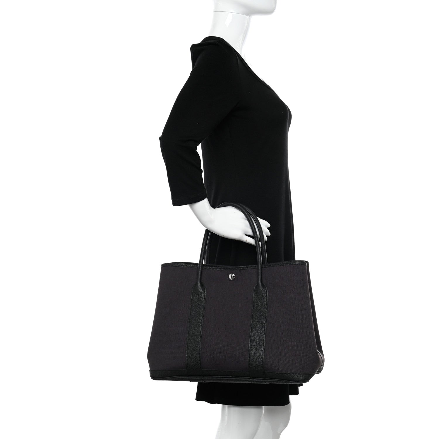 Hermes Toile Negonda Garden Party Tote 36 MM Prunoir Black 2 of 10