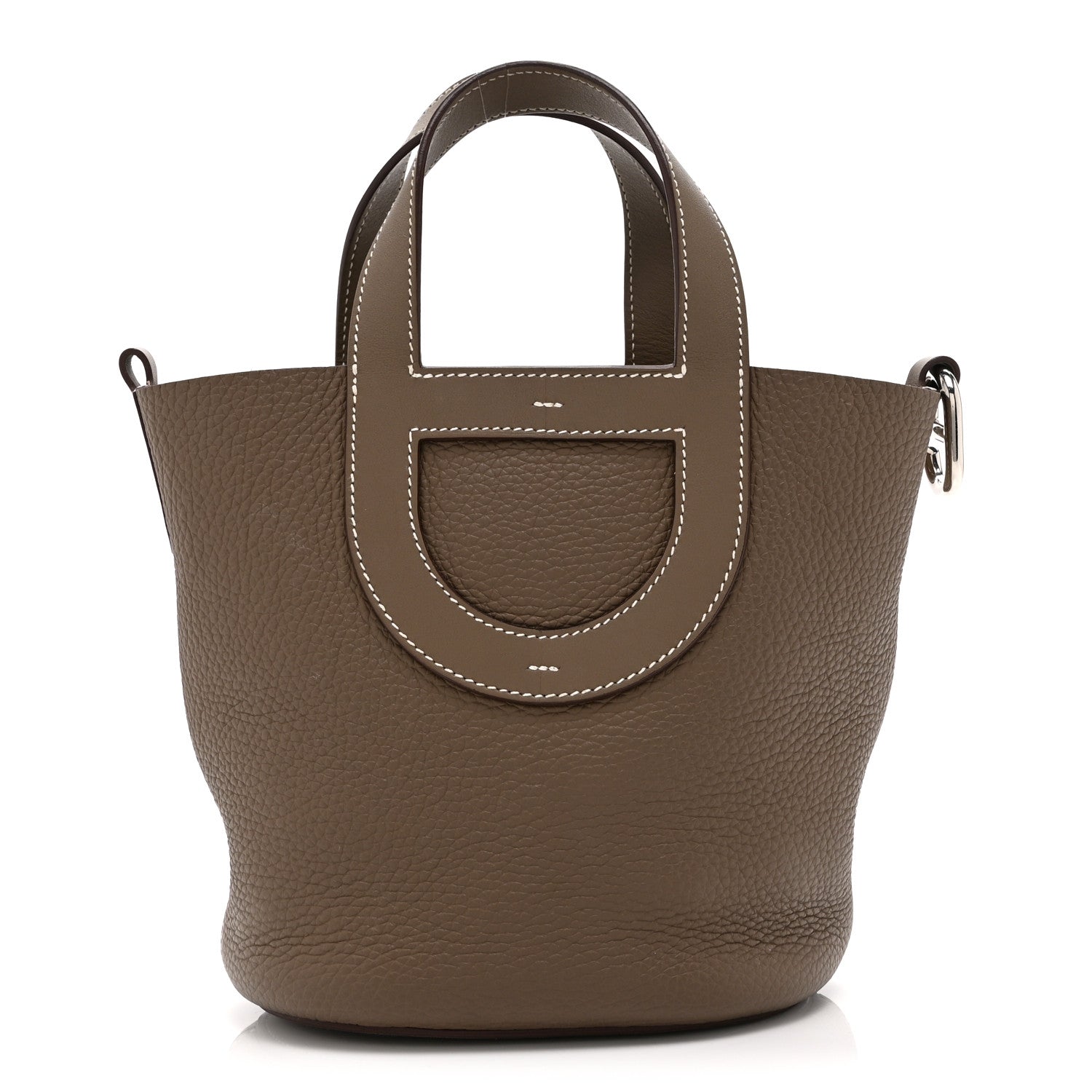 Hermes Taurillon Clemence Swift In-The-Loop 18 Bag Etoupe 1 of 10