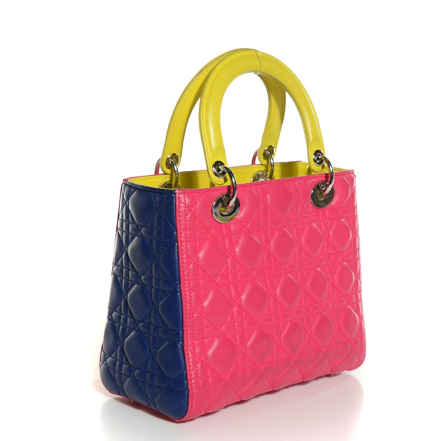 Christian Dior Lambskin Cannage Medium Tri-Color Lady Dior Pink 3 of 7
