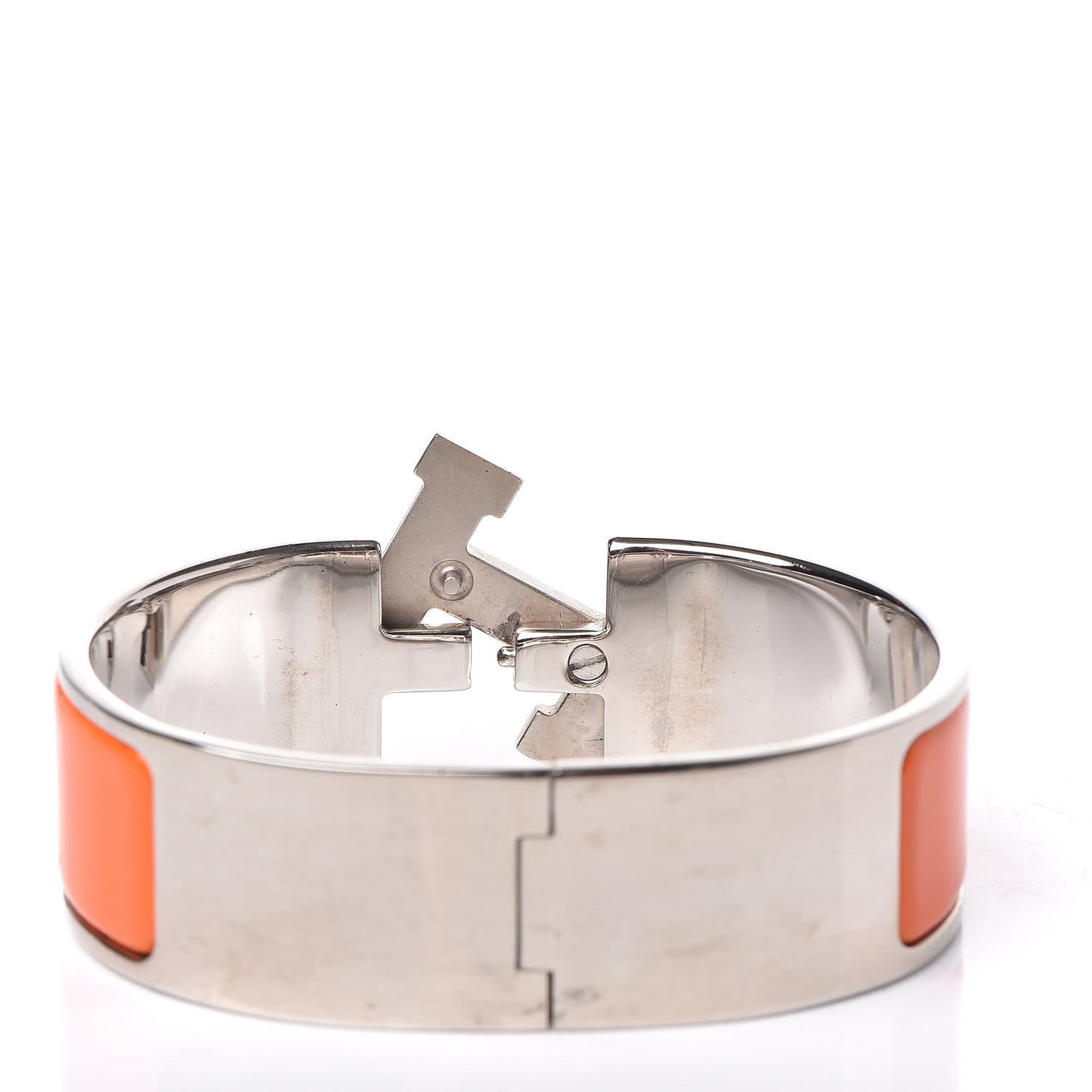 Enamel Wide Clic Clac H Bracelet GM Orange