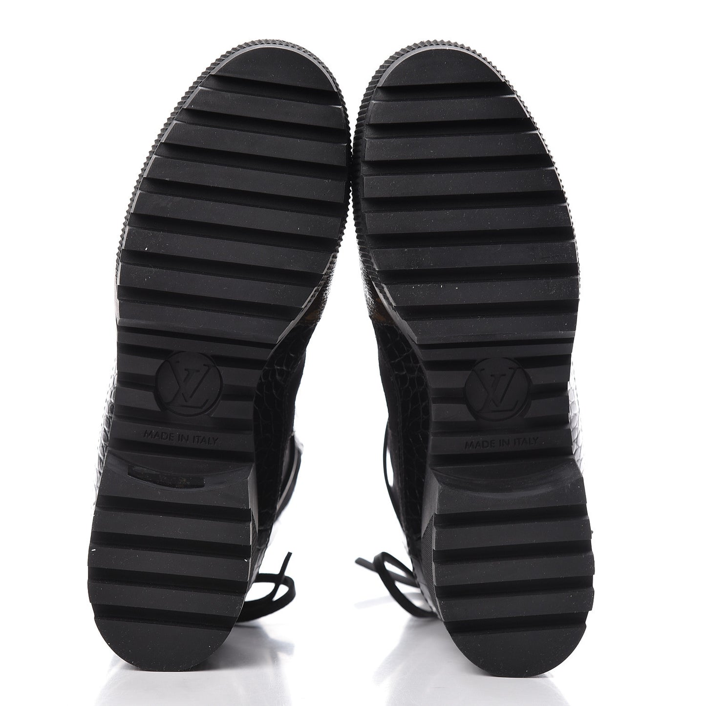 Suede Calfskin Monogram Laureate Platform Desert Boots 36 Black