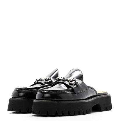 Gucci Magnum Calfskin Womens Horsebit Platform Mules 37.5 Black 3 of 11