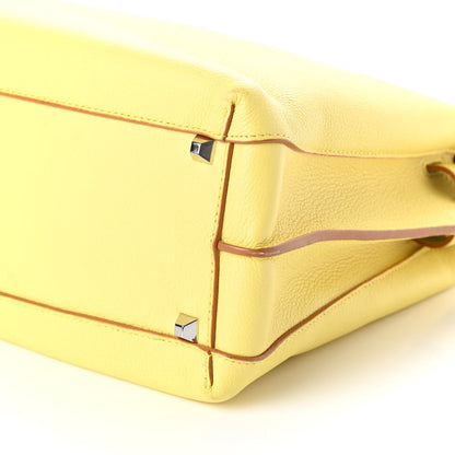 MCM Grained Calfskin Medium Milla Tote Custard Yellow 8 of 9