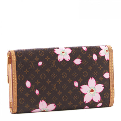 Louis Vuitton Monogram Cherry Blossom Porte Tresor International Wallet Brown 2 of 7