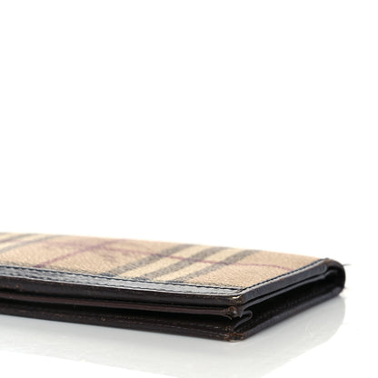 Burberry Haymarket Check Penrose Continental Wallet Chocolate 9 of 10