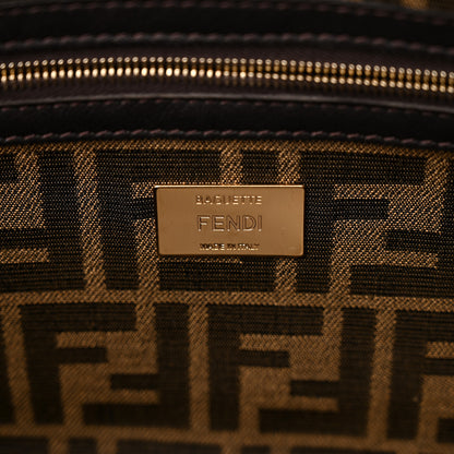 Fendi Fabric Jacquard FF 1974 Large Baguette Tobacco Moro Fuxia Fluo 6 of 11
