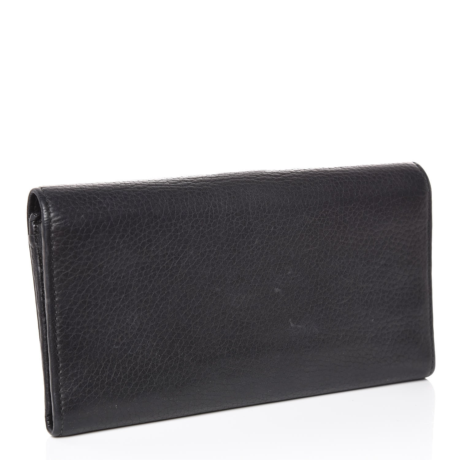 Gucci Pebbled Calfskin Large Soho Continental Wallet Black 3 of 10