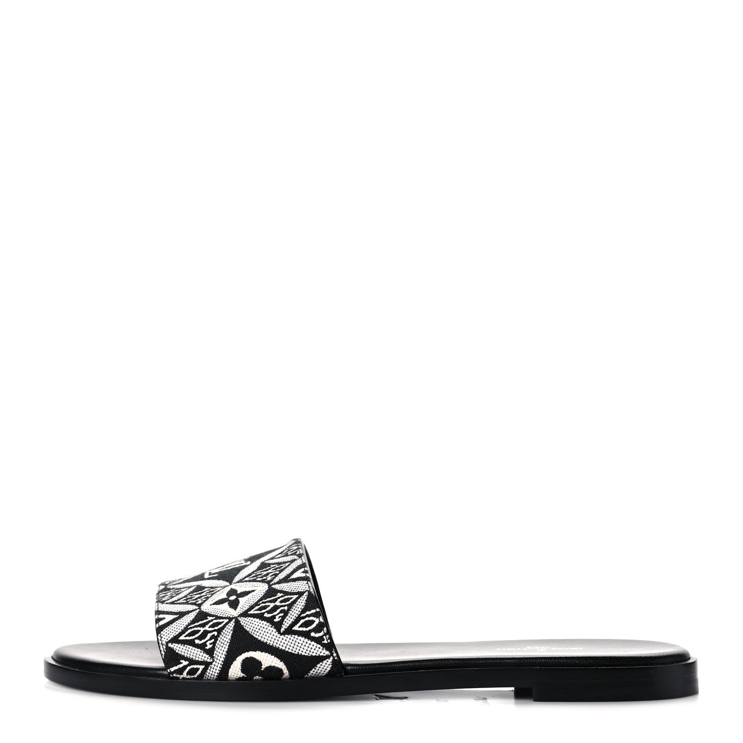 Louis Vuitton Jacquard Since 1854 Lock It Flat Mule 37 Grey 1 of 9