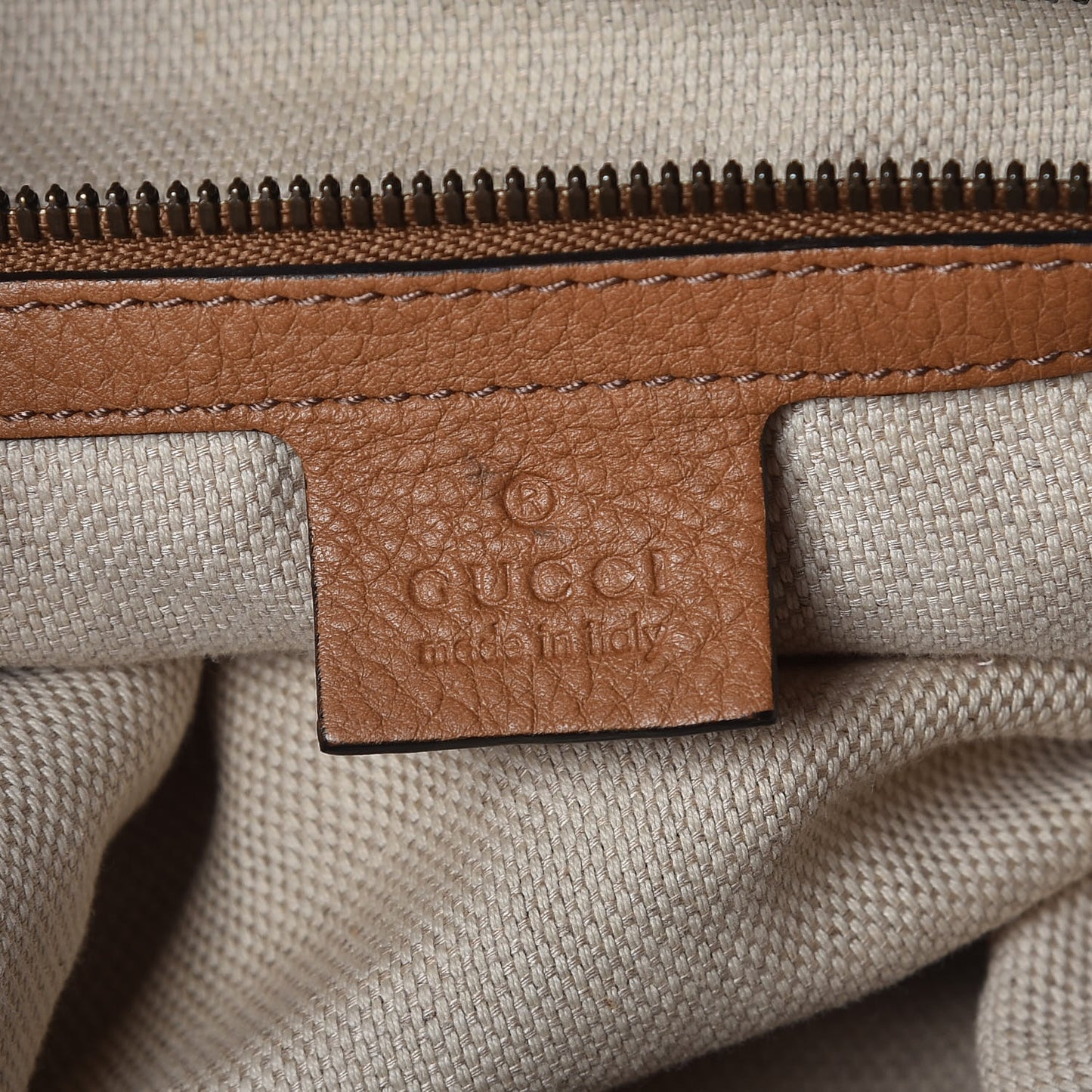 GG Monogram Web Large Rania Top Handle Bag Sand