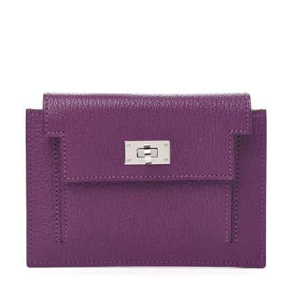 Hermes Chevre Mysore Kelly Pocket Compact Wallet Anemone 1 of 7