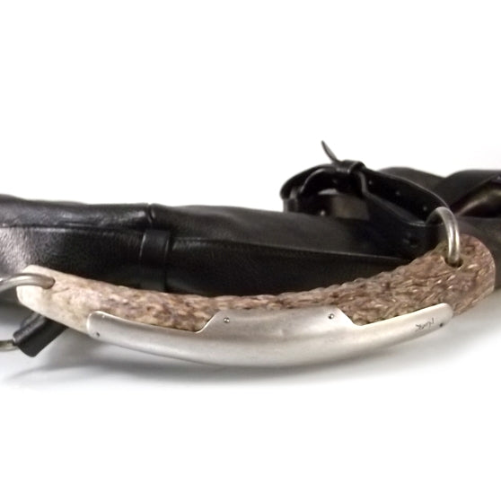 Saint Laurent Leather Mombasa Horn Sling Black 9 of 9