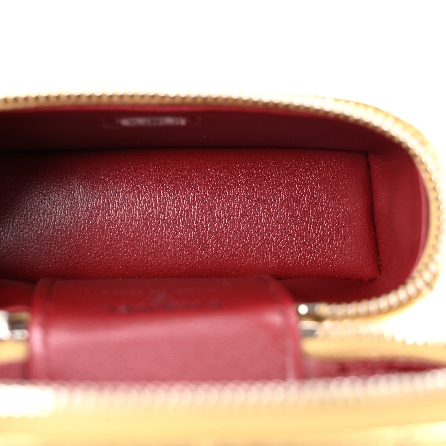 Chanel Metallic Calfskin Quilted Mini Vanity Bag Charm With Hook Gold 3 of 6