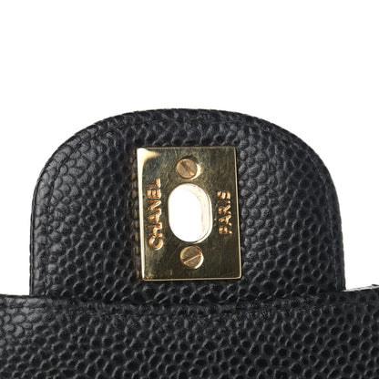 Chanel Caviar Quilted Medium Double Flap Black 13 of 15