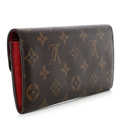 Louis Vuitton Monogram Emilie Wallet Red 3 of 15