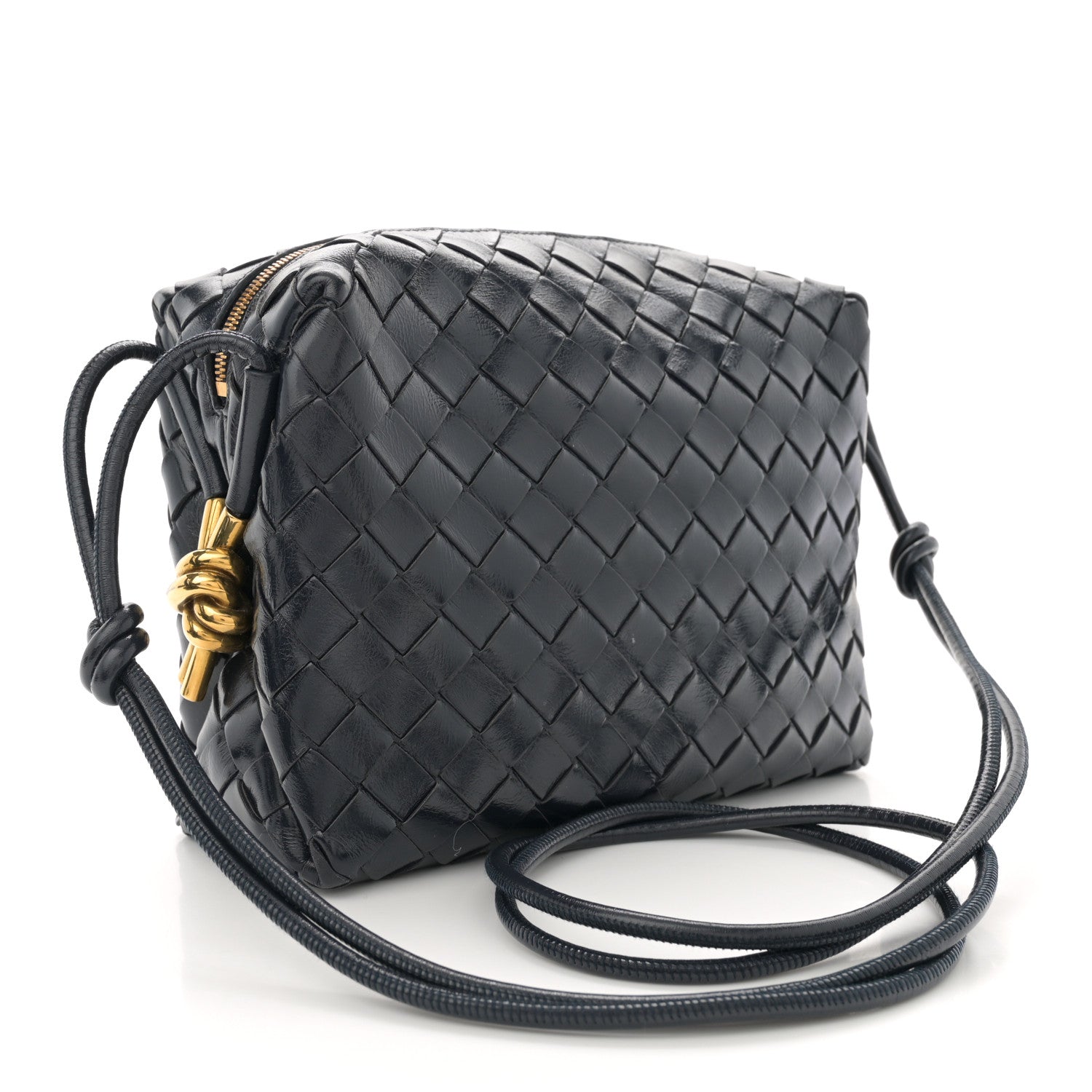 Bottega Veneta Polished Nappa Intrecciato Knot Small Loop Camera Bag Space 3 of 9