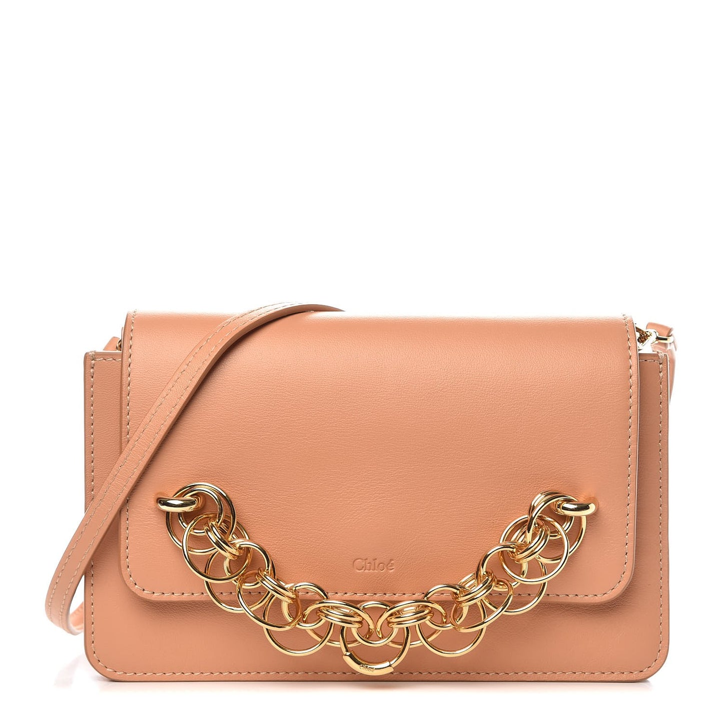 Calfskin Drew Bijou Clutch Blushy Pink