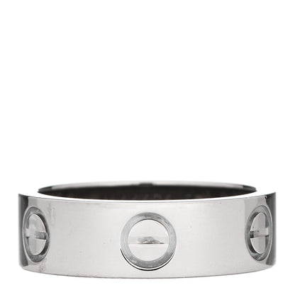 Cartier 18K White Gold 5.5mm LOVE Ring 50 5.25 1 of 5