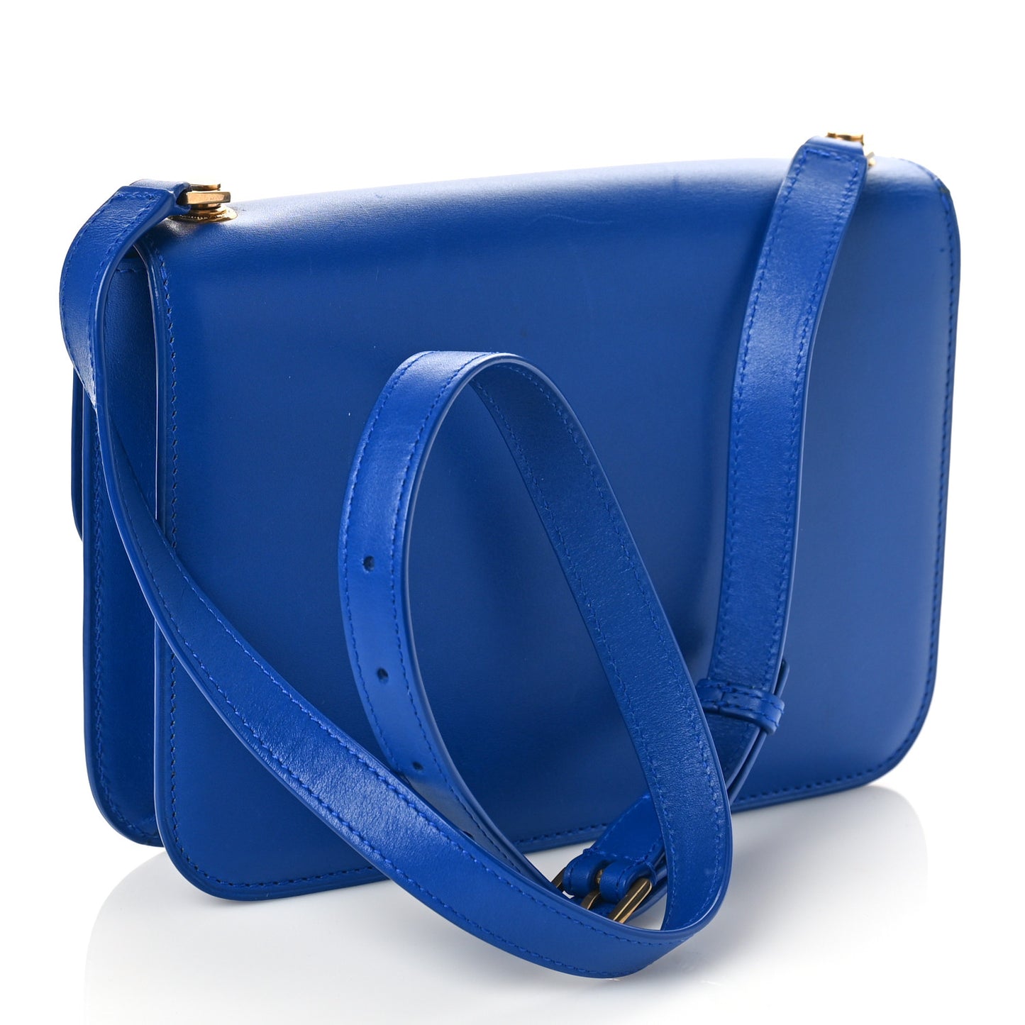 Smooth Calfskin Carre Satchel Royal Blue