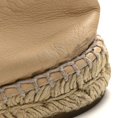 Chanel Lambskin CC Espadrilles 37 Beige Black 14 of 14