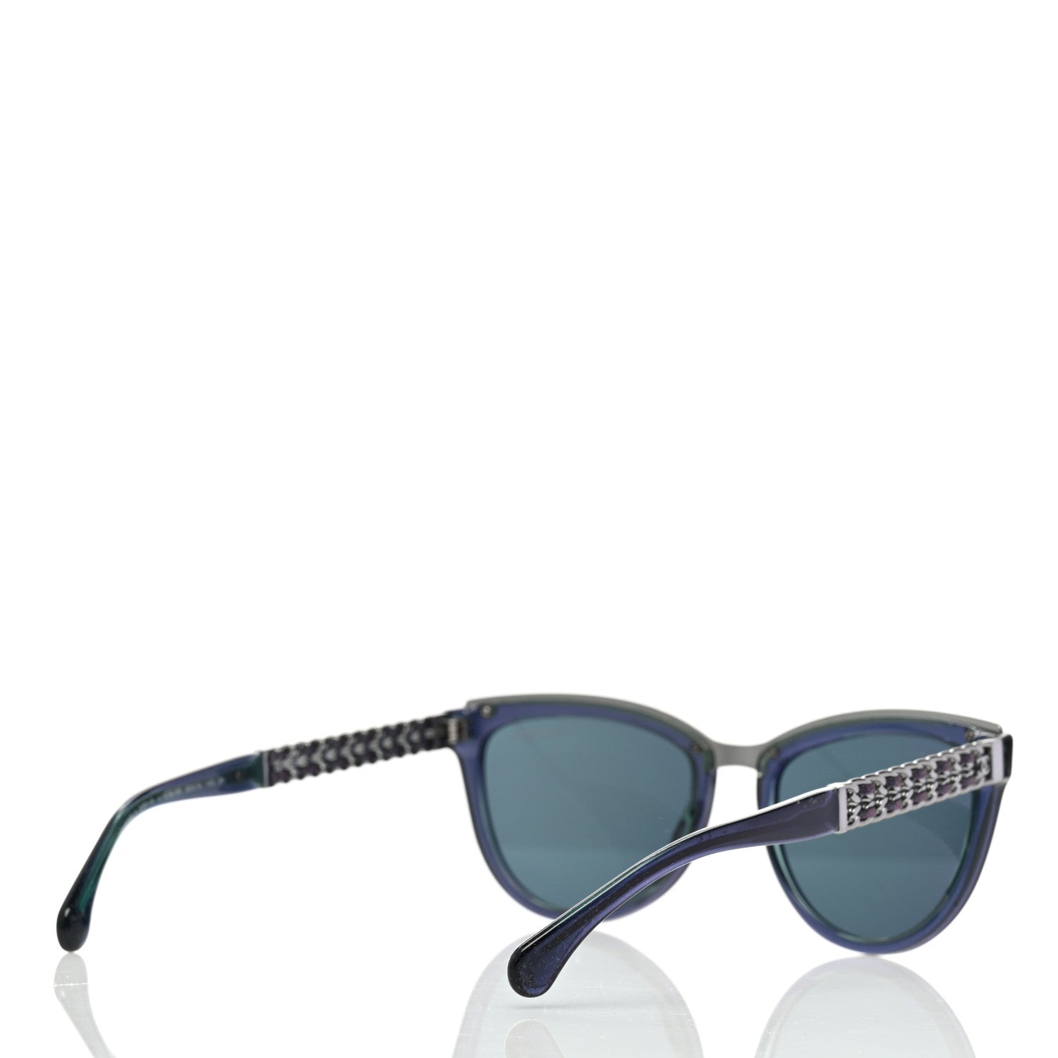 Chanel Lambskin Chain Sunglasses 5361-Q Blue 4 of 8