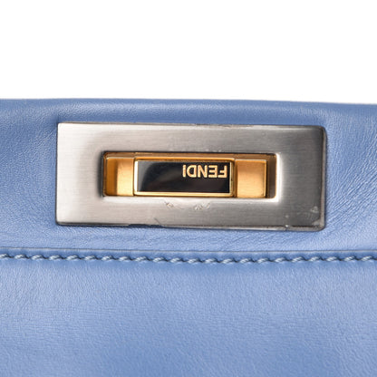 Fendi Vitello Suede Medium Peekaboo Iconic Satchel Ortensia Black 10 of 15