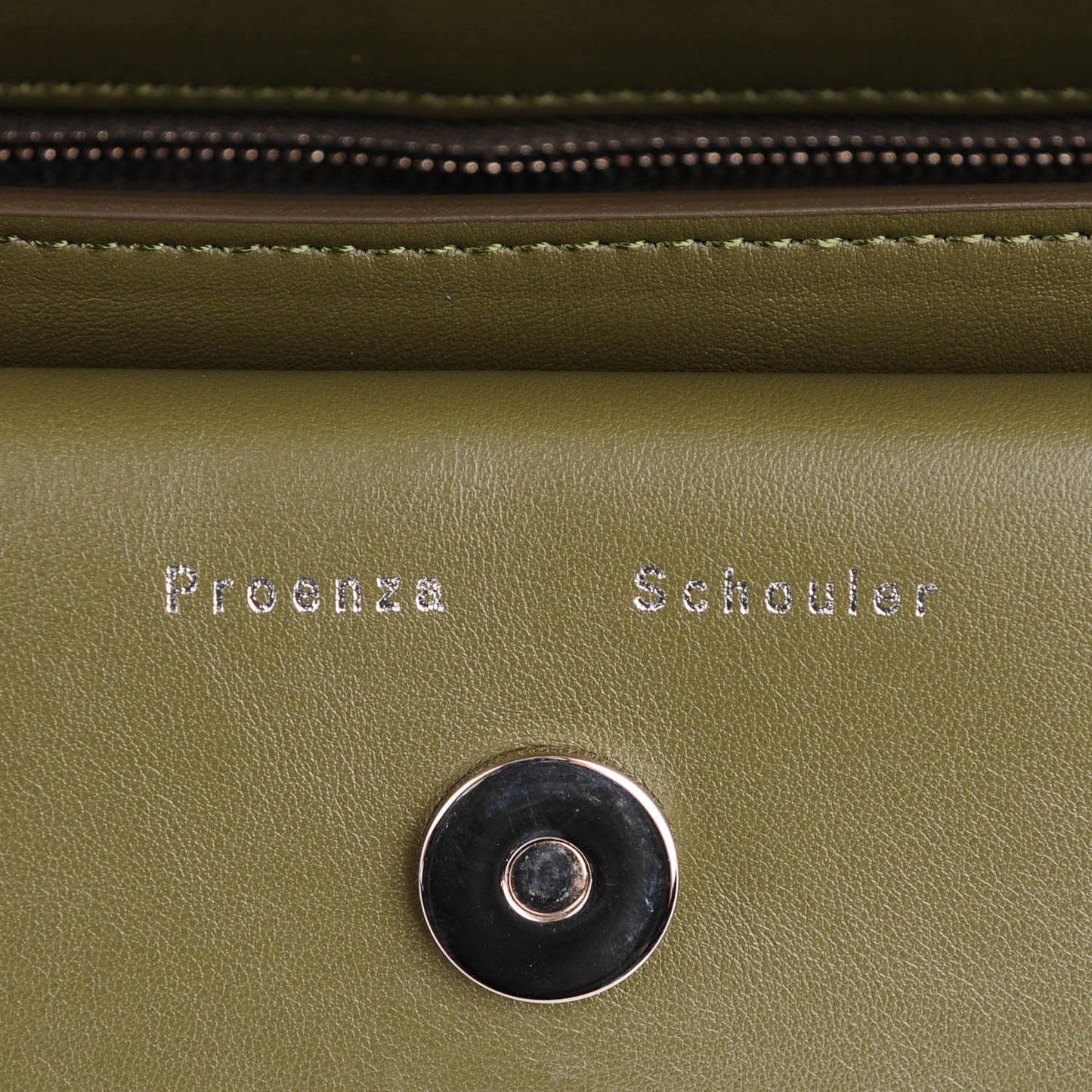 Calfskin Mini PS11 Classic Shoulder Bag Dark Olive