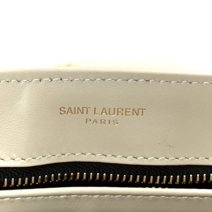 Saint Laurent Calfskin Y Quilted Monogram Toy Loulou Crossbody Bag Crema Soft 6 of 12
