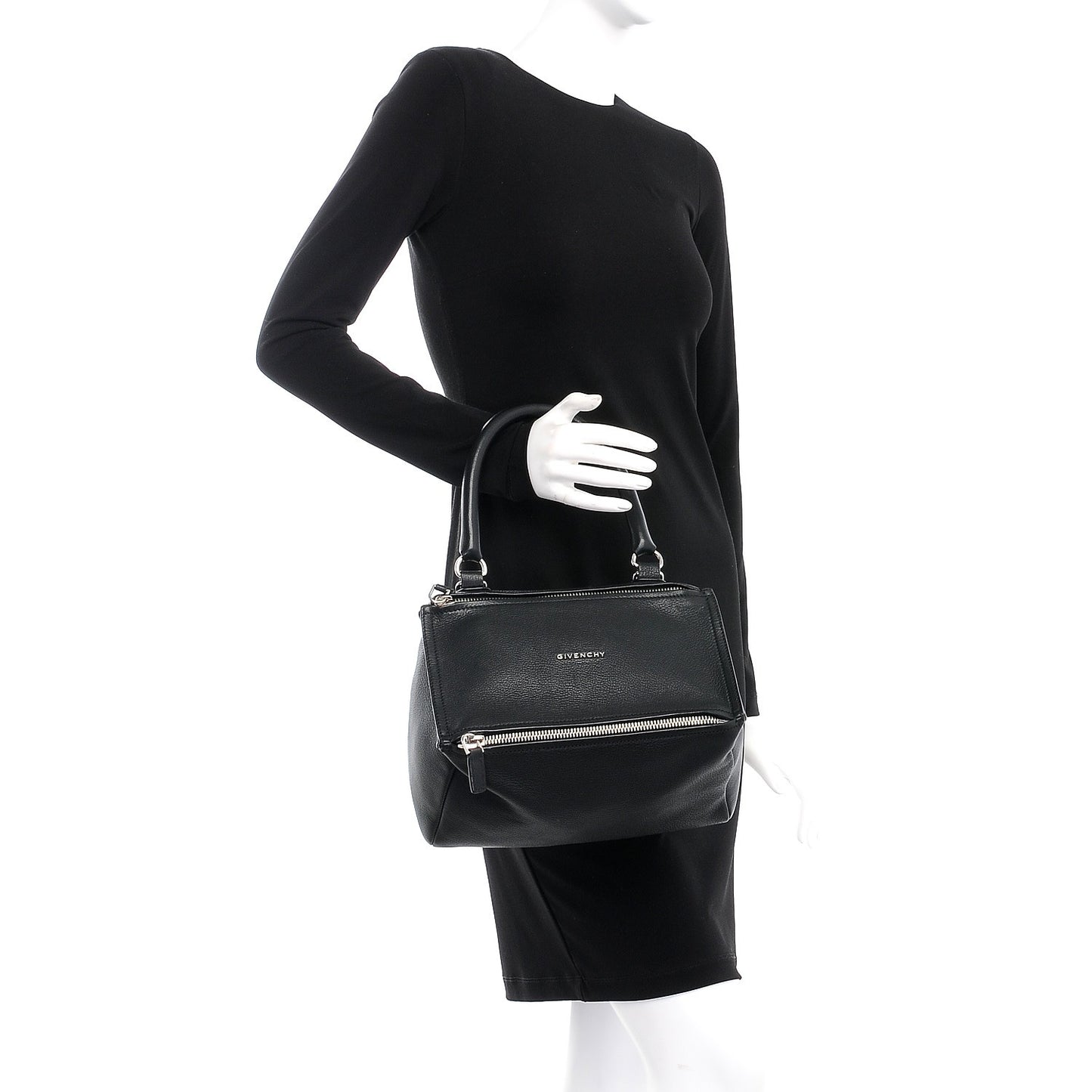 Sugar Goatskin Small Pandora Black
