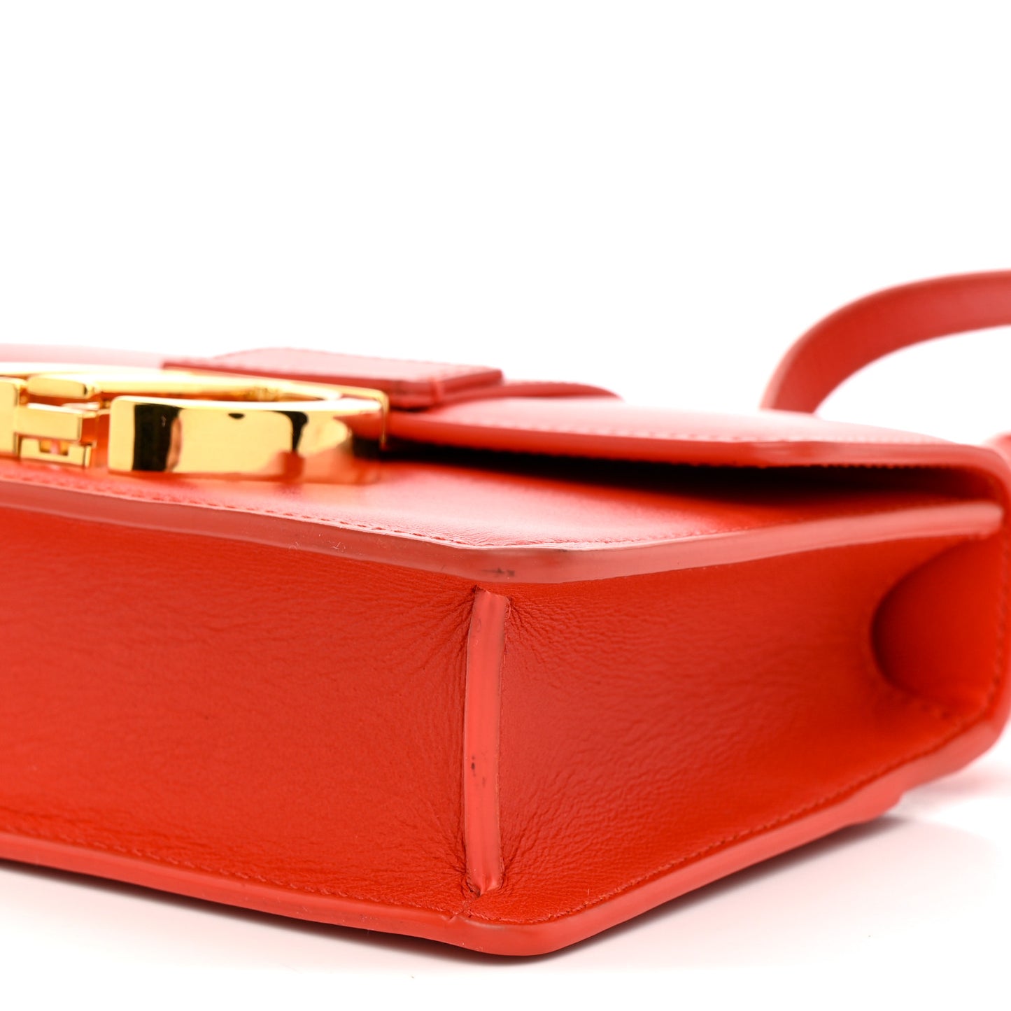 Smooth Calfskin Micro 30 Montaigne Flap Bag Orange