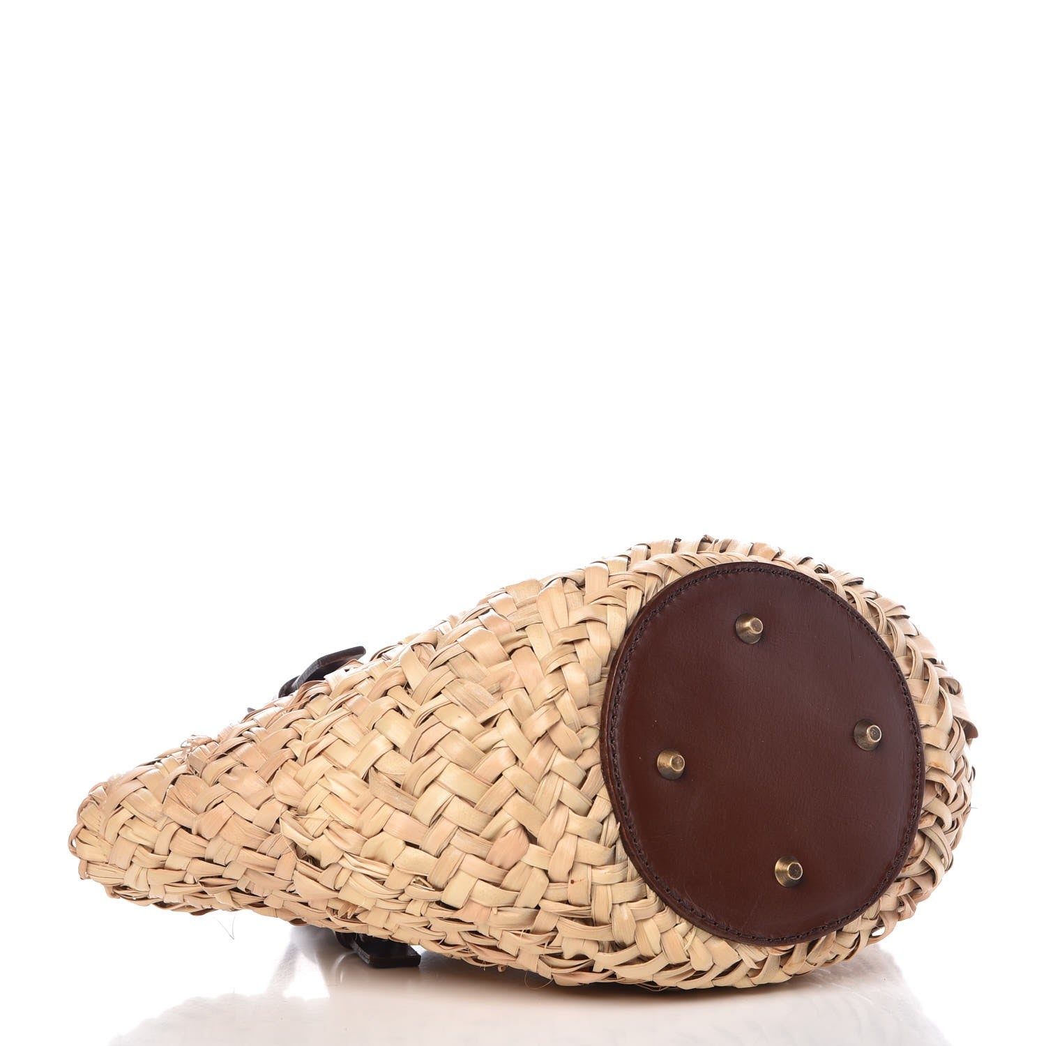 Dolce & Gabbana Woven Raffia Straw Tote Brown 6 of 13