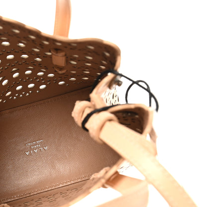 Alaia Lux Calfskin Vienne Wave Mina 16 Bag Peche 5 of 9