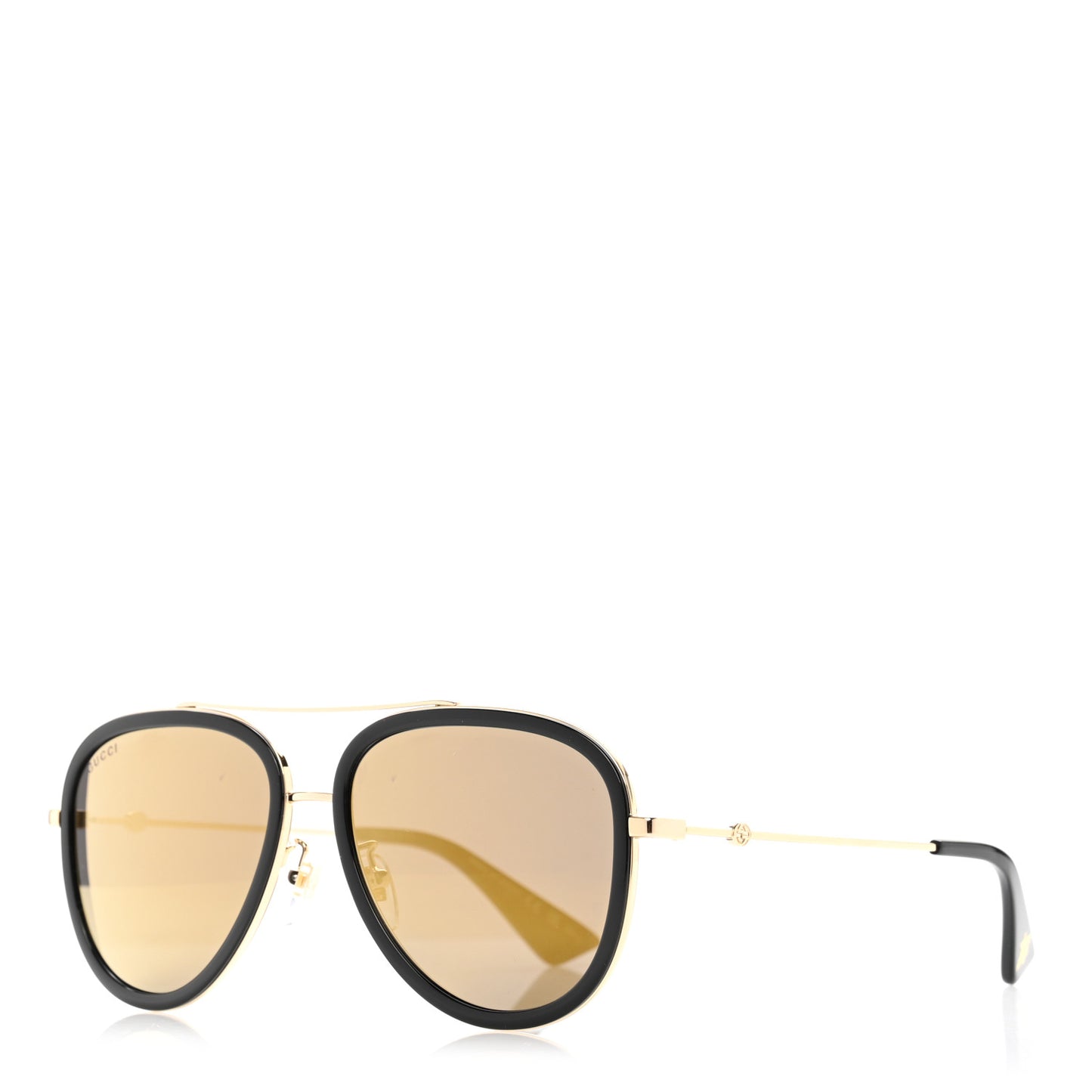 Aviator Sunglasses GG0062S Black Gold