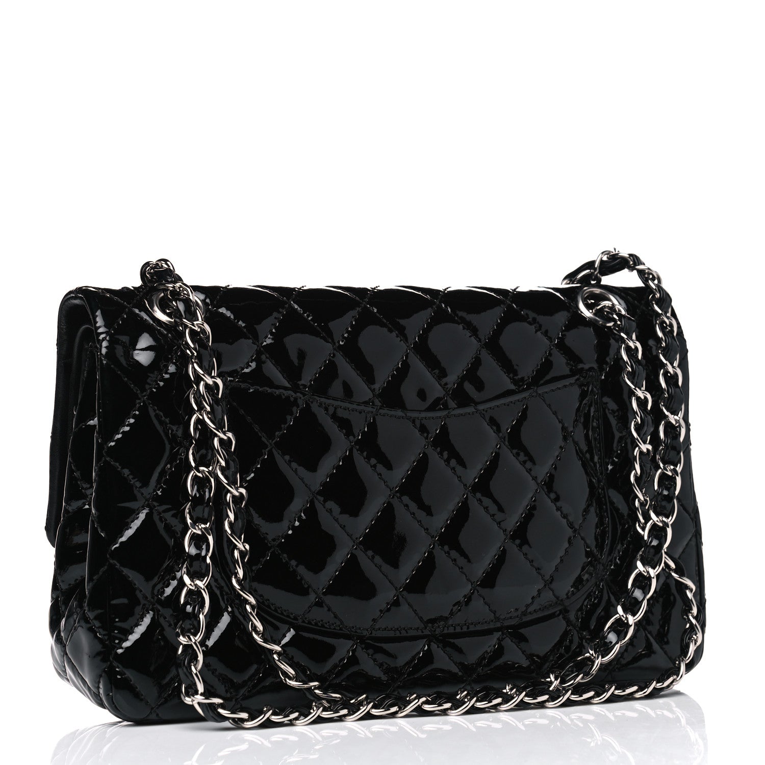 Chanel Patent Quilted Medium Double Flap Black 2 of 4