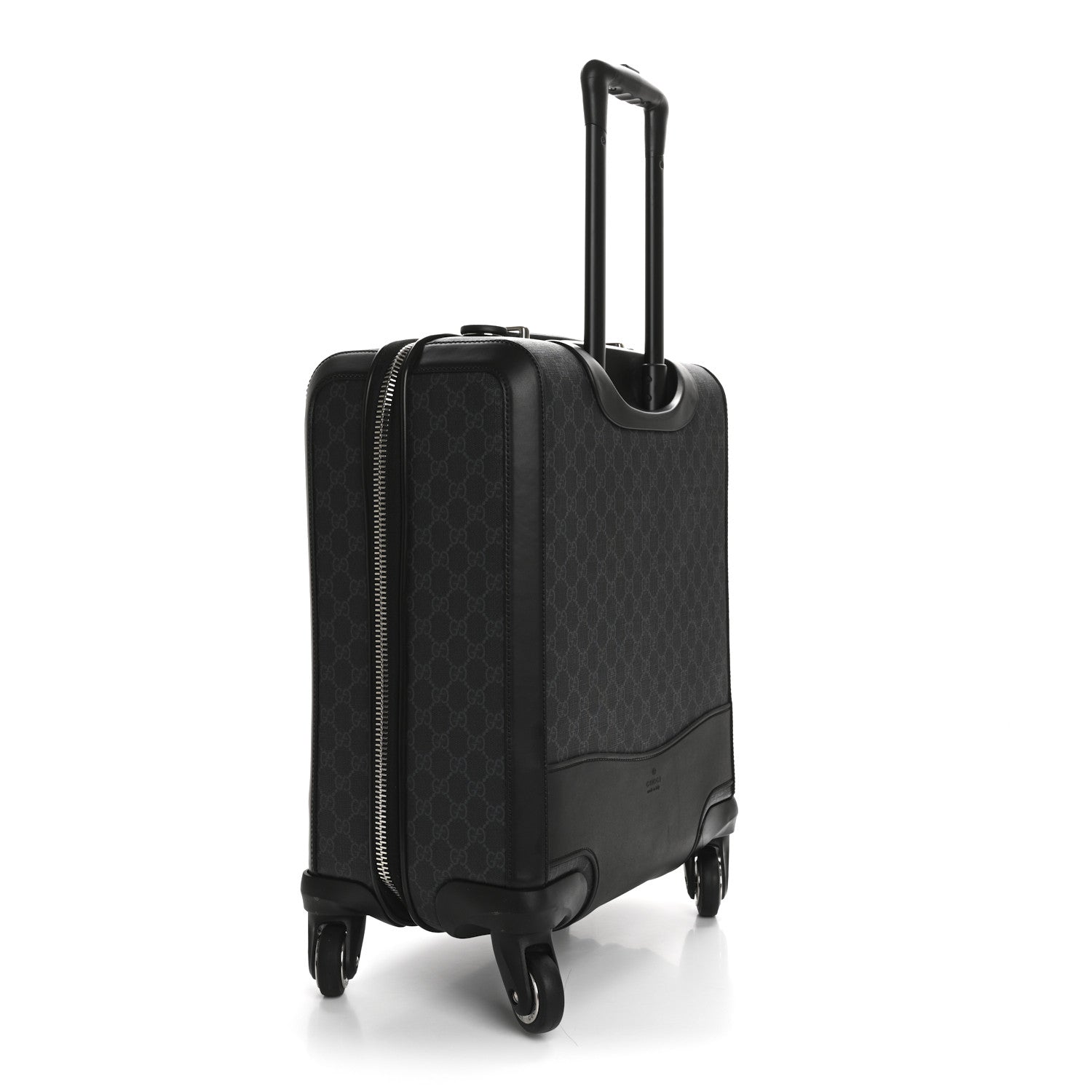 Gucci GG Supreme Monogram Gran Turismo Suitcase Black Grey 2 of 13