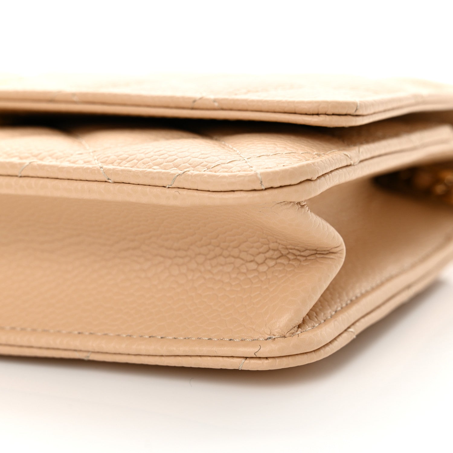 Chanel Caviar Quilted Wallet on Chain WOC Beige 11 of 12