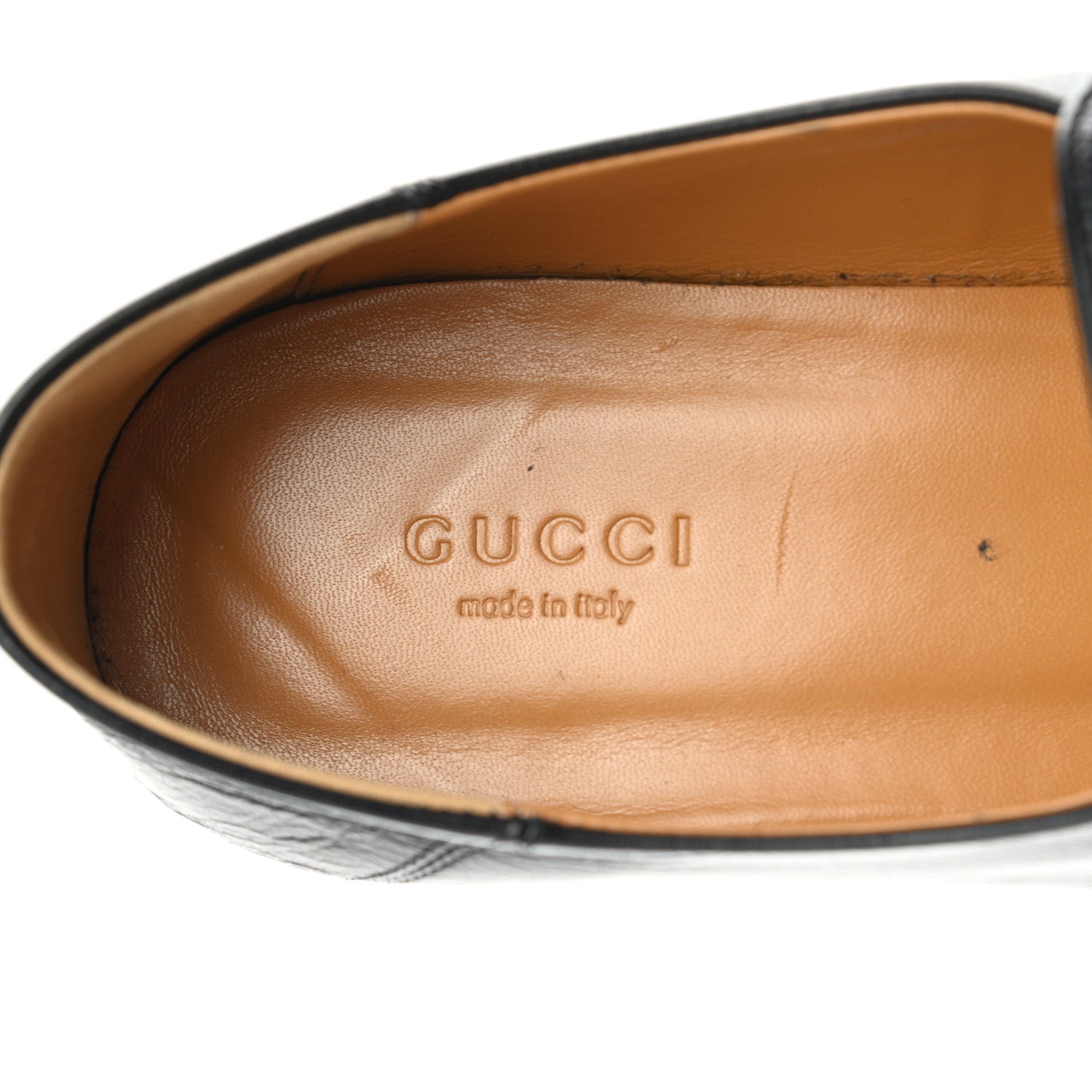 Gucci Goatskin Womens Horsebit Mid-Heel Loafers 38 Black 7 of 9