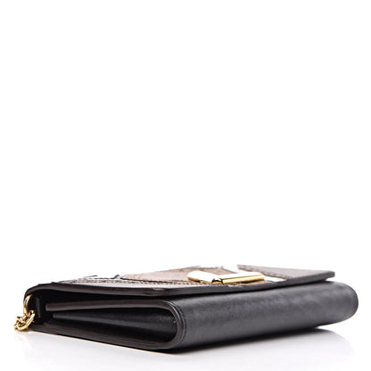 Louis Vuitton Veau Satin Monogram Twist Chain Wallet 4 of 11