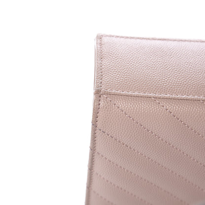 Saint Laurent Grain De Poudre Matelasse Chevron Large Monogram Satchel Rose Antic 9 of 13