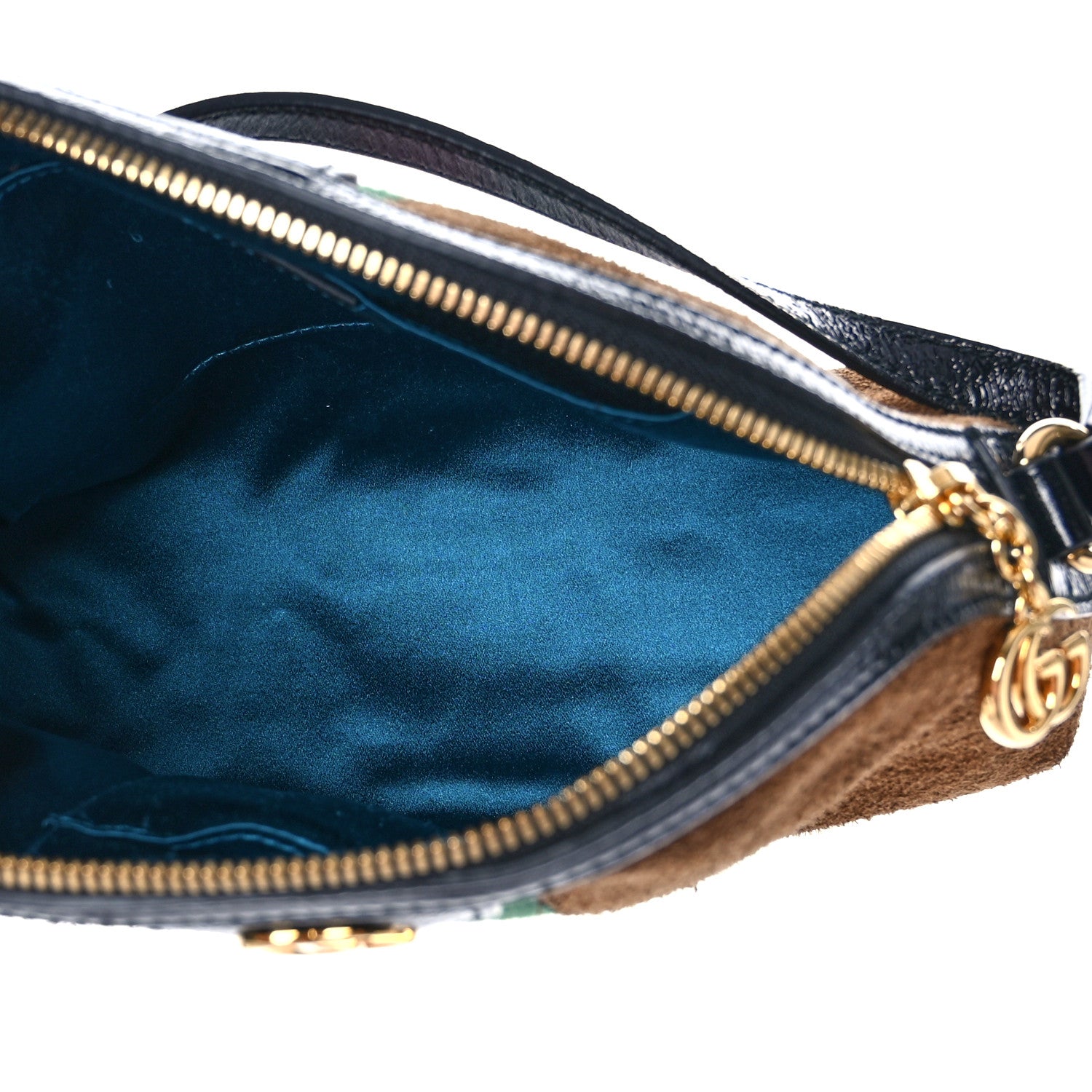 Gucci Suede Patent Web Small Ophidia Dome Shoulder Bag Nocciola Black 4 of 8