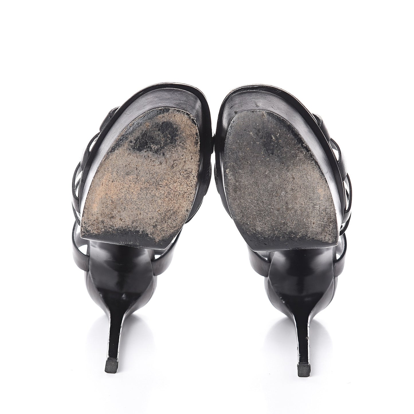Calfskin Bianca 105 Platform Sandals 36.5 Black