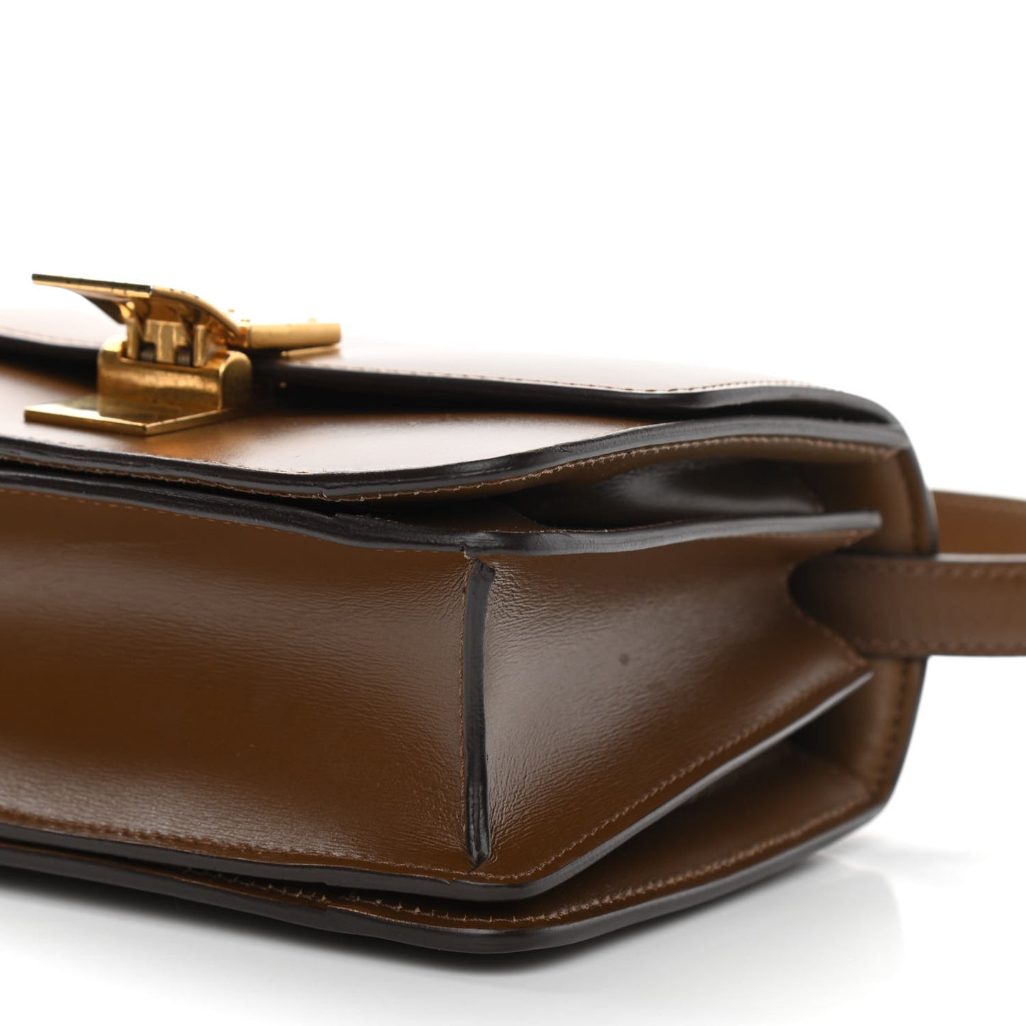 Smooth Calfskin Small Classic Box Flap Bag Camel