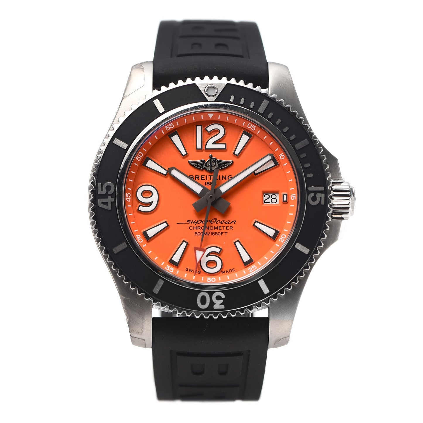 Stainless Steel Rubber 42mm SuperOcean Automatic Watch Orange A17366