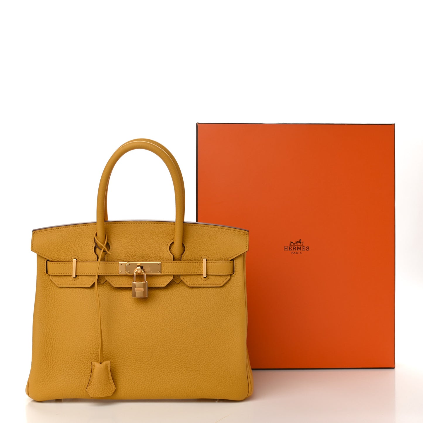 Togo Birkin 30 Jaune Ambre