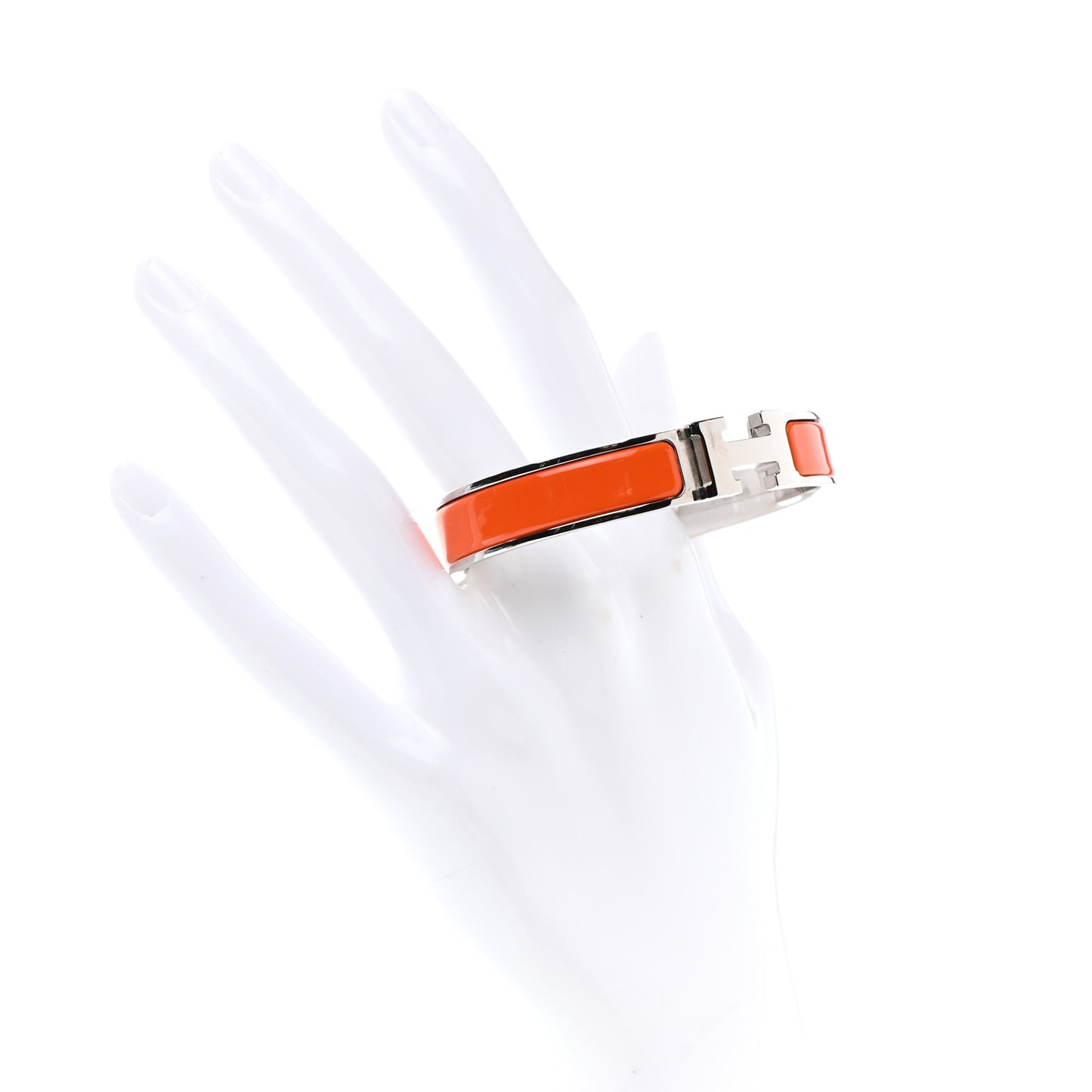 Enamel Narrow Clic Clac H Bracelet GM Orange