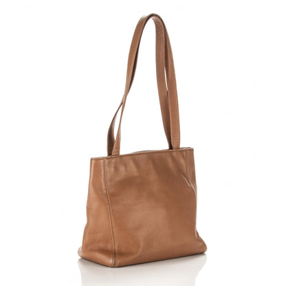 Chanel Calfskin CC Shoulder Bag Dark Beige 3 of 7